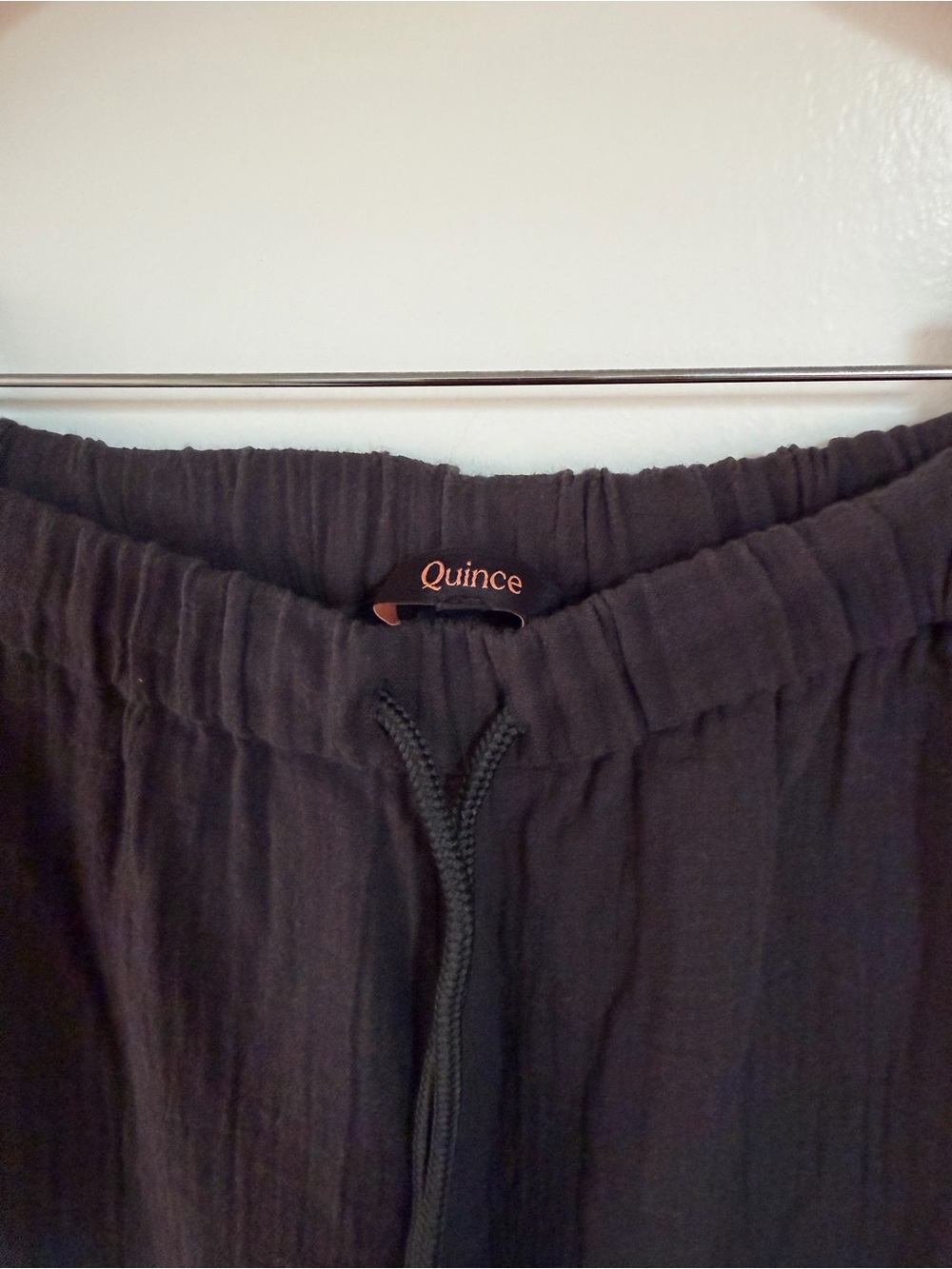 [Medium] Quince Black Wide-Leg Drawstring Pants - Picture 3 of 3